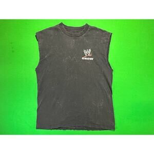 WWE Royal Rumble Shirt Men's Large Production Show Crew Thrashed Sleeveless